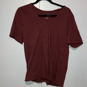 Women’s Short Sleeve V-Neck T-shirt Universal Thread Burgundy Large